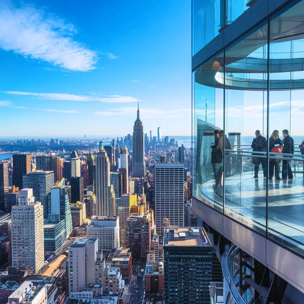 A hero shot of NYC from SUMMIt One's observation decks