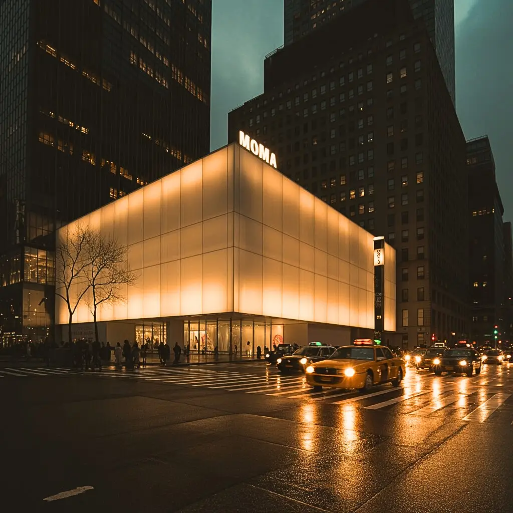 MoMA in the night