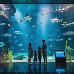 interiors of the Dubai aquarium: things to do near Burj Khalifa
